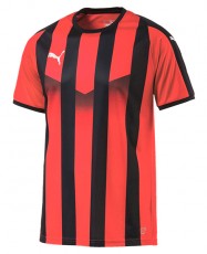 Polera Puma Jersey Striped Rojo Negro Original