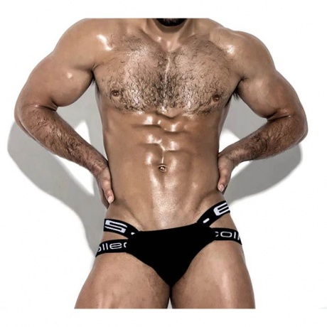 Ropa Interior Hombre Cmenin Calzoncillo Con Suspensor Negro