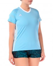 Polera Atletica Futbol Tiro 17 Mujer Adidas Original Celeste